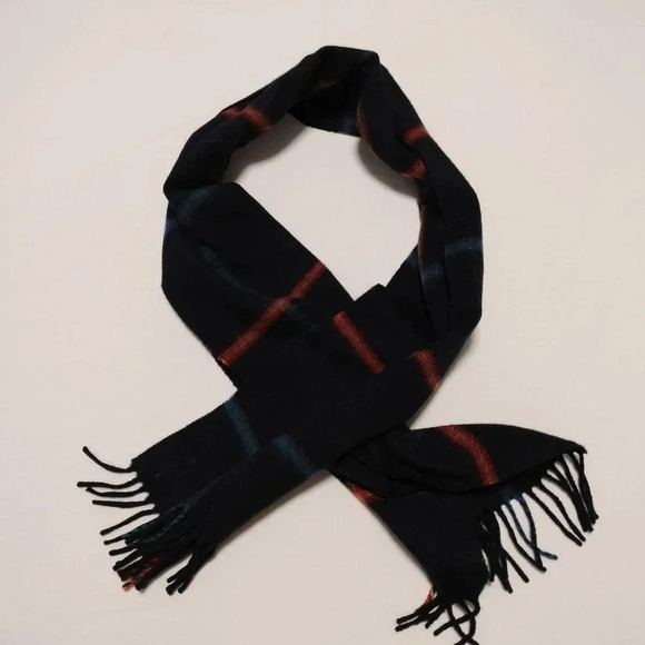 Parisian 100% Cashmere Plaid Tassel Multifunctional Scarf - Picture 1 of 7